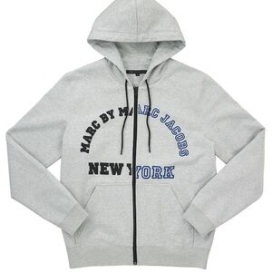 Marc by Marc Jacobs Light Gray Zip-Up hoodie M